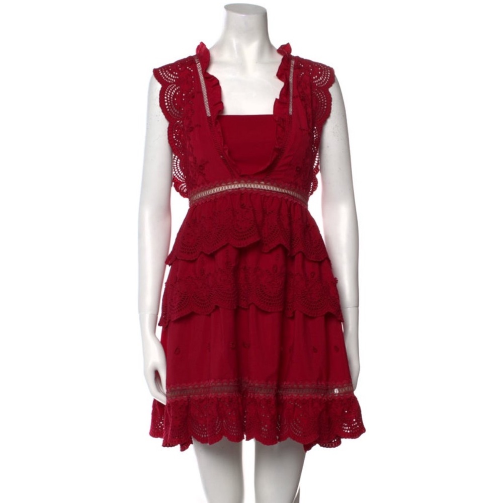 Self Portrait Tiered Peplum
Broderie Lace Dress